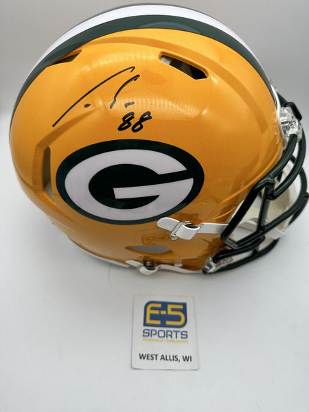 Luke Musgrave Packers Signed Autographed Full Size Speed Authentic Helmet