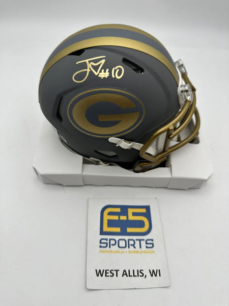 Jordan Love Packers Signed Autographed SLATE Mini Helmet