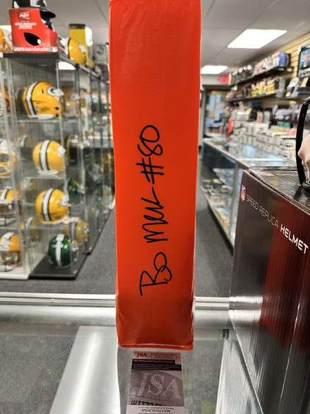 Bo Melton Packers Signed Autographed End Zone Pylon