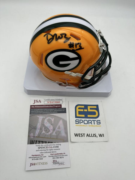 Dontayvion Wicks Packers Signed Autographed Speed Mini Helmet
