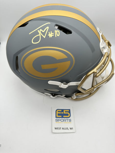 Jordan Love Packers Signed Autographed Full Size SLATE Authentic Helmet