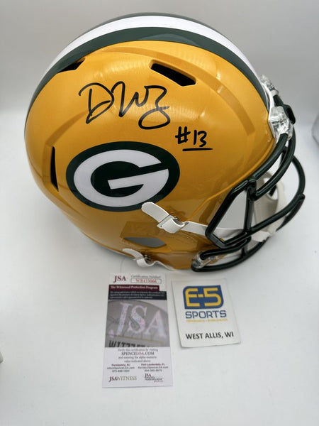 Dontayvion Wicks Packers Signed Autographed Speed Replica Helmet
