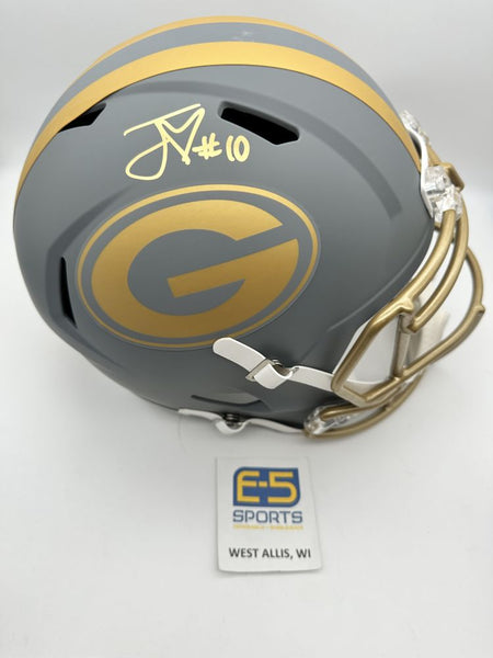 Jordan Love Packers Signed Autographed Full Size SLATE Replica Helmet