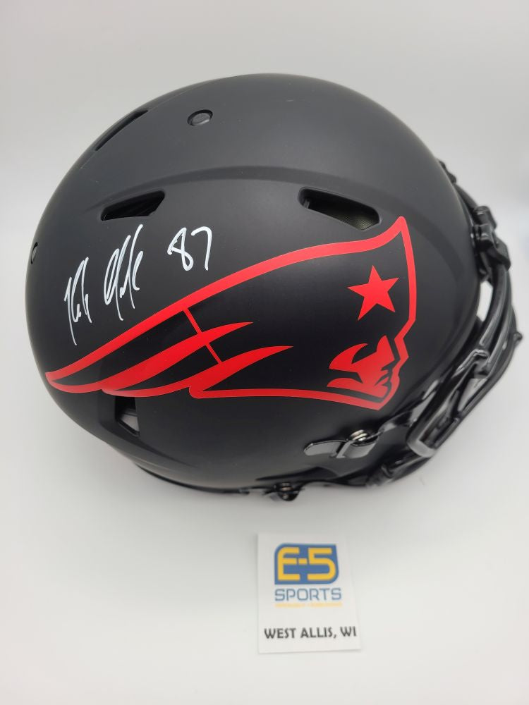 rob gronkowski autographed helmet