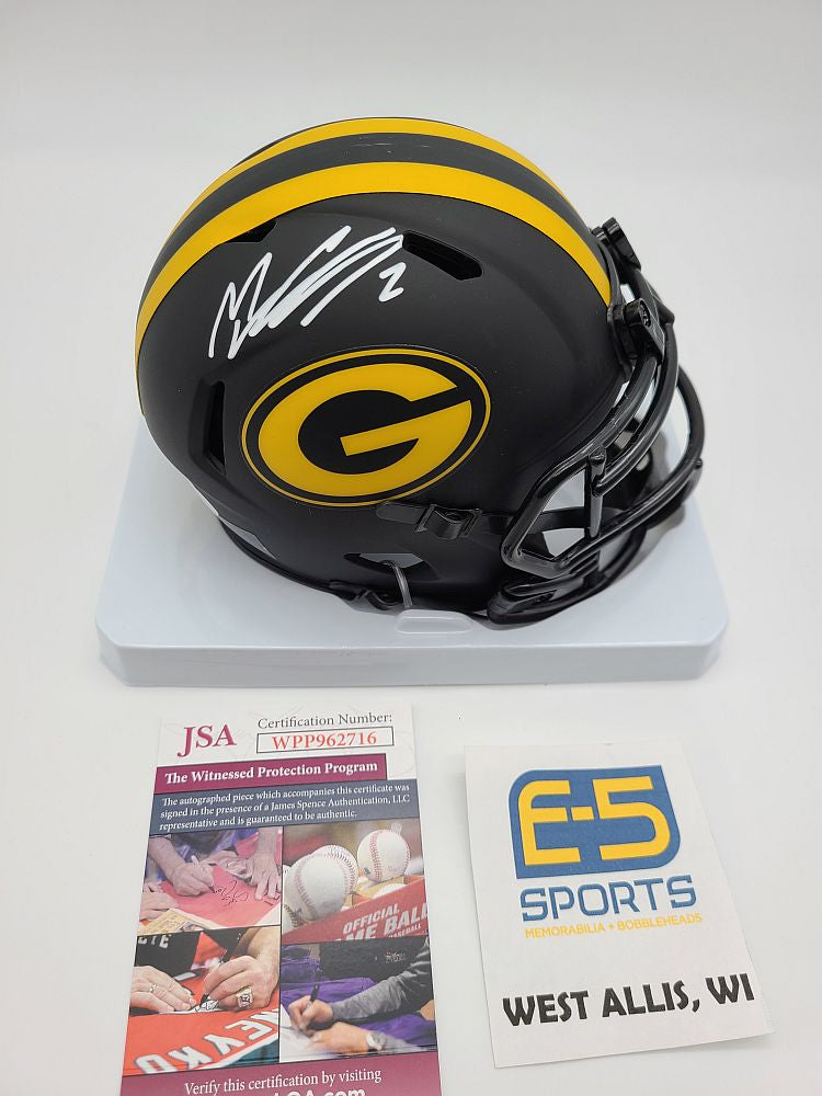 Romeo Doubs Packers Signed Autographed Lunar Eclipse Mini Helmet