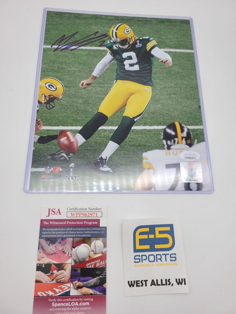 Mason Crosby Autographed Signed Packers 16X20 Photo #2 Auto - Xlv Champ -  Top Scorer - JSA