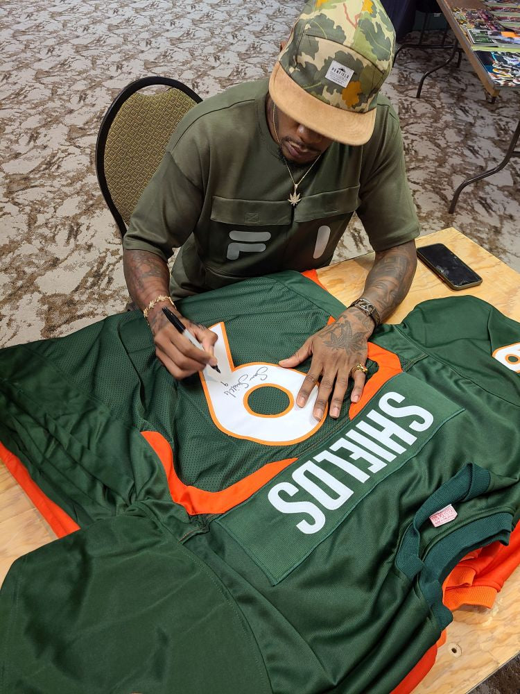 Sam Shields Miami Hurricanes The U Signed Autographed Custom Green Jer –  E-5 Sports