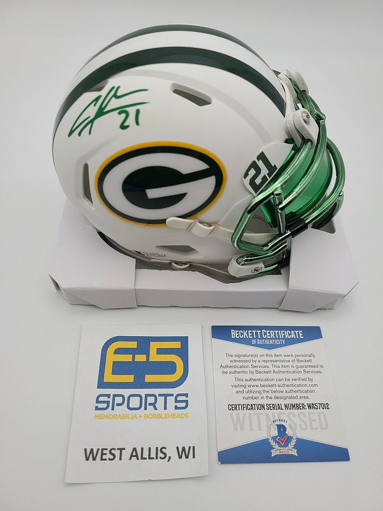 Charles Woodson Packers Signed Autographed Full Size White Authentic H –  E-5 Sports