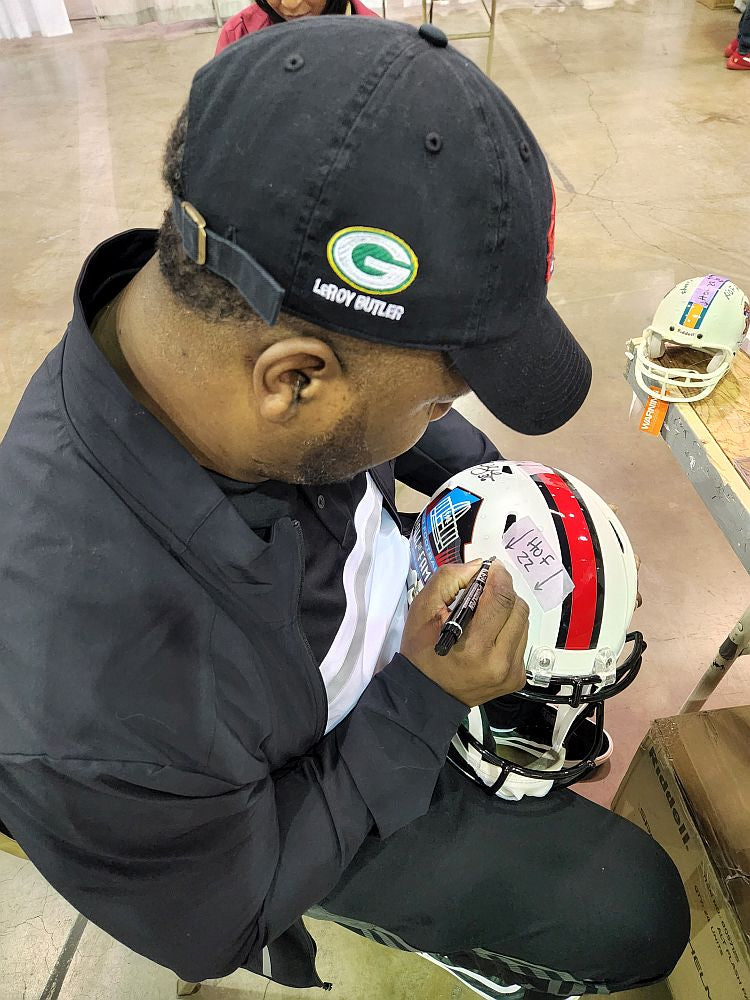 butler football helmet Leroy Butler Packers Signed Autographed Full Size Replica HOF Speed He – E-5 Sports