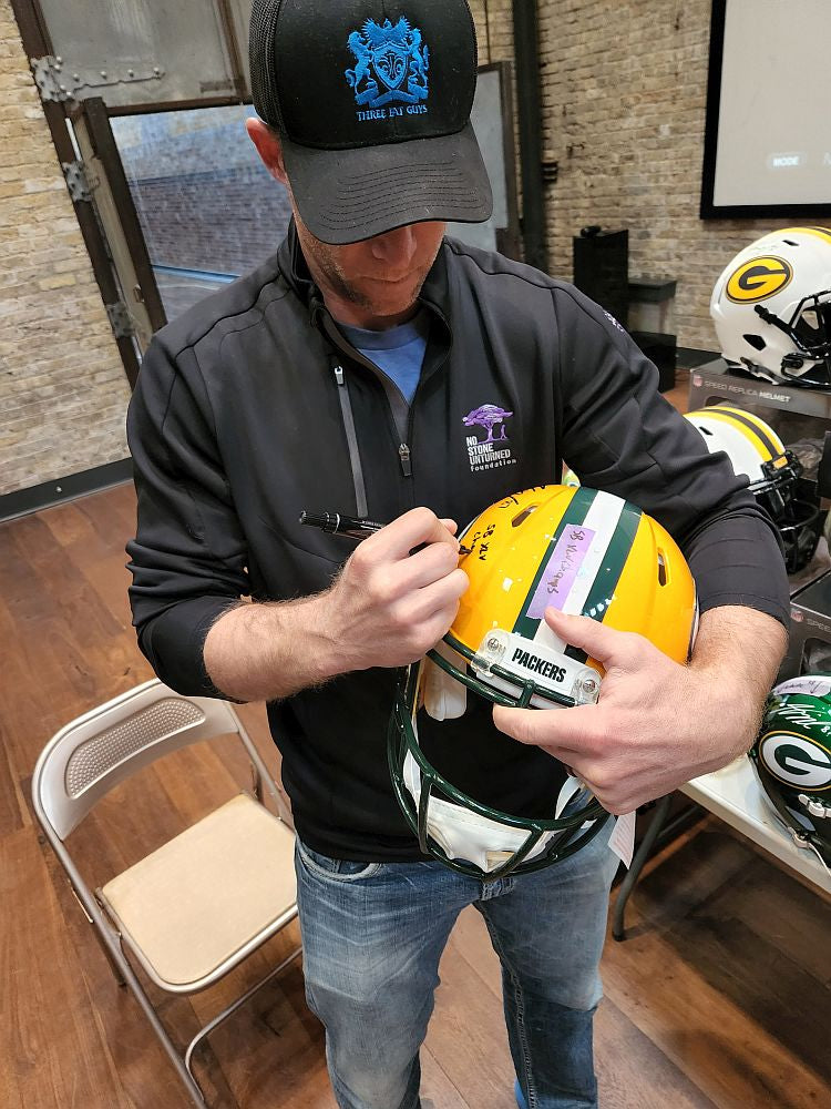 Jordy Nelson Signed Packers Salute to Service Alternate Speed Mini Helmet  (Beckett)