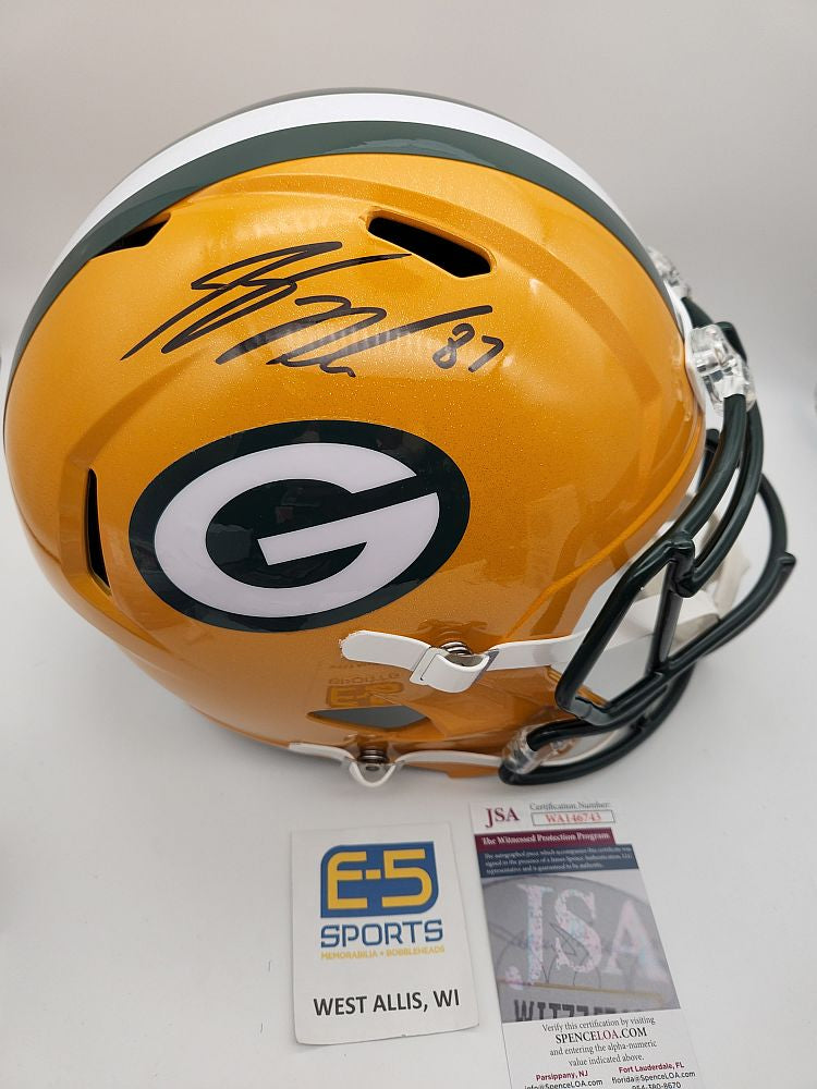Jordy Nelson Packers Signed Autographed Full Size Replica Speed Helmet –  E-5 Sports