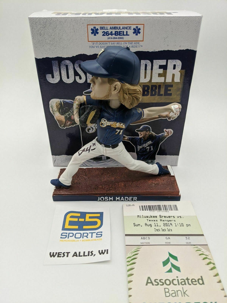 Josh Hader Autographed Baseball WITH CASE Milwaukee Brewers