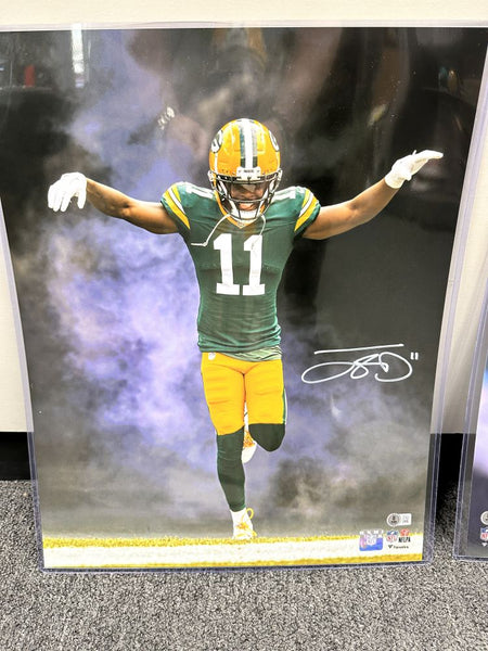 Jayden Reed Packers Signed Autographed 16x20 Photo SMOKE