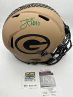 Jordan Love Packers Signed Autographed Full Size Salute to Service 2 Authentic Helmet