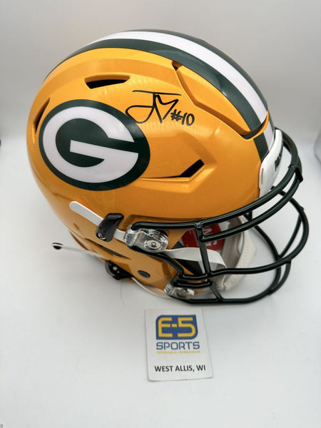 be love football helmet Jordan Love Packers Signed Autographed Full Size Speedflex Helmet – E-5 Sports