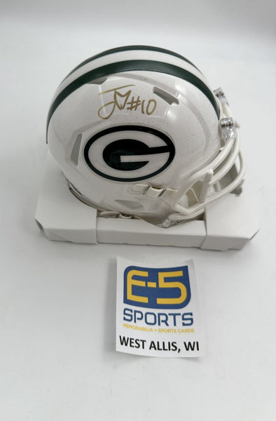 Jordan Love Packers Signed Autographed Winter Warning Mini Speed Helmet