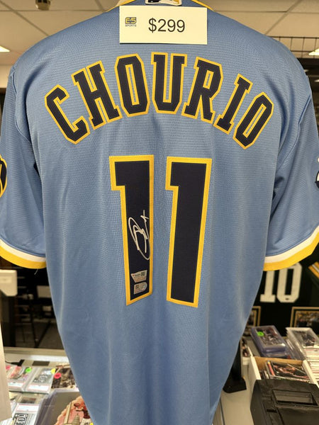 Jackson Chourio Brewers Signed Autographed City Connect Nike Jersey