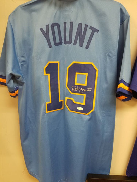 Robin Yount Brewers Signed Autographed Custom Jersey JSA