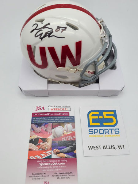 Quintez Cephus Badgers Lions Signed Autographed Badgers Speed UW Mini Helmet