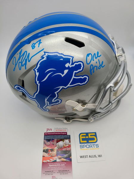 Quintez Cephus Badgers Lions Signed Autographed Full Size Speed Replica Helmet 2