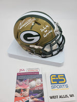 Mason Crosby Packers Signed Autographed Mini Speed Camo Helmet