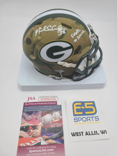 Nick Collins Packers Signed Autographed Mini Camo Speed Helmet Salute to Service