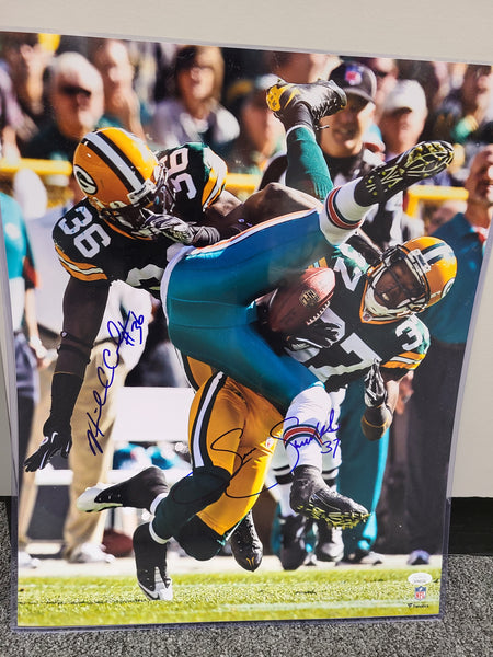 Sam Shields Nick Collins Green Bay Packers Dual Signed Autographed 16x20 Photo JSA