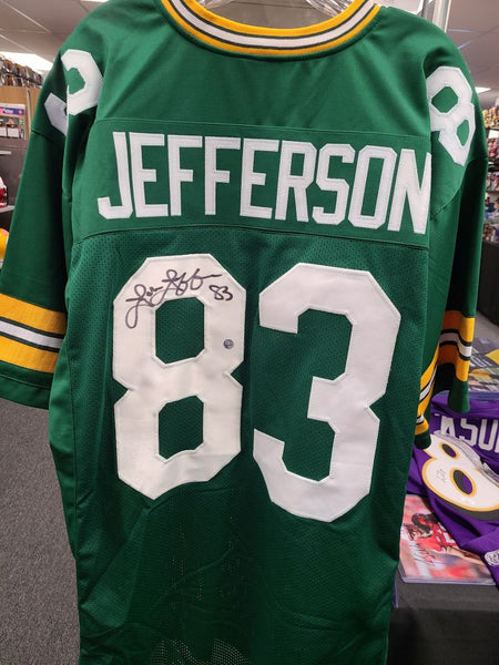 John Jefferson Packers Signed Autographed Custom Green Jersey APE