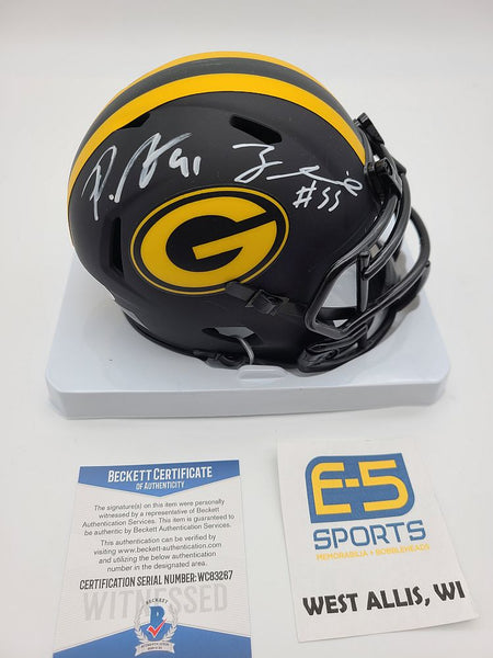 Preston Zadarius Smith Packers Dual Signed Autographed Mini Eclipse Speed Helmet