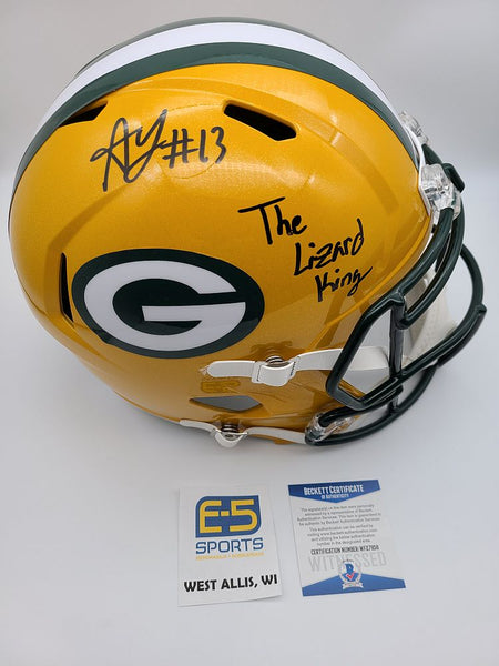 Allen Lazard Packers Signed Autographed Full Size Replica Helmet LIZARD KING