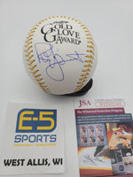 Robin Yount Brewers Signed Autographed Gold Glove Baseball JSA