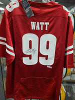 JJ Watt Wisconsin Badgers Signed Autographed Under Armour Licensed Red Jersey