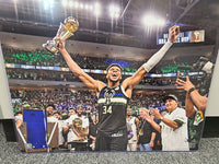 Giannis NBA Finals Officially Licensed 16x20 Photo "The MVP Trophy"