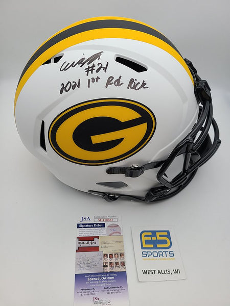 Eric Stokes Packers Signed Autographed Full Size Replica LUNAR Helmet JSA