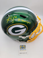 Aaron Jones Packers Signed Autographed FLASH Full Size Replica Helmet