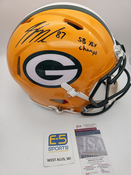 Jordy Nelson Packers Signed Autographed Full Size Authentic Speed Helmet INSCRIP