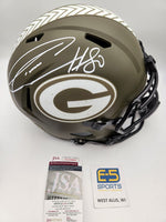 Donald Driver Green Bay Packers Signed Replica Salute to Service Helmet JSA