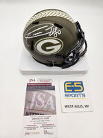 Donald Driver Green Bay Packers Signed Salute to Service Mini Helmet JSA