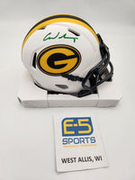 Christian Watson Packers Signed Autographed Lunar Eclipse Mini Helmet