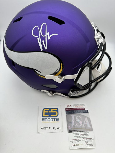 Justin Jefferson Vikings Signed Autographed Full Size Speed Helmet