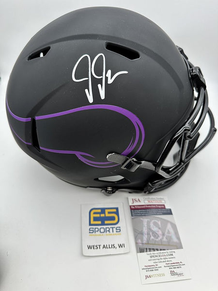 Justin Jefferson Vikings Signed Autographed Full Size Eclipse Speed Helmet