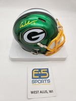 Christian Watson Packers Signed Autographed FLASH Mini Helmet