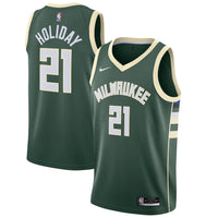 Jrue Holiday Milwaukee Bucks Signed Green Nike Swingman Jersey