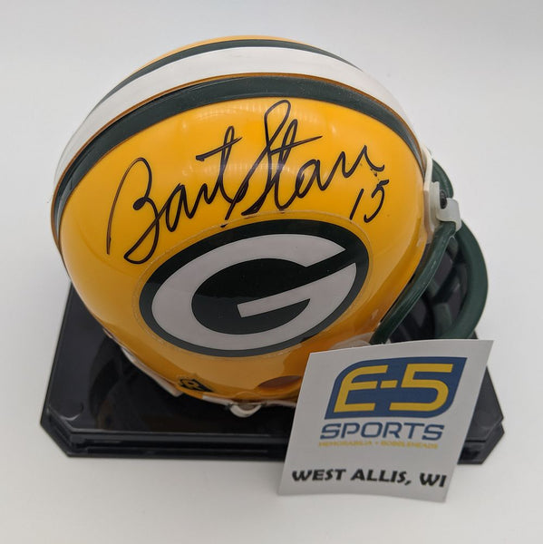 Bart Starr Ray Nitschke Packers Dual Signed Autographed Mini Helmet Be – E-5 Sports