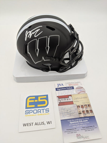 Jonathan Taylor Badgers Signed Autographed Mini Speed Eclipse Replica Helmet JSA