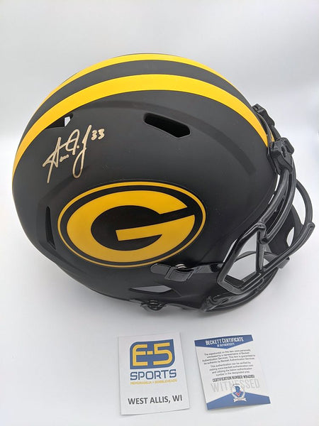 Aaron Jones Packers Signed Autographed Full Size Replica Eclipse Helmet JSA