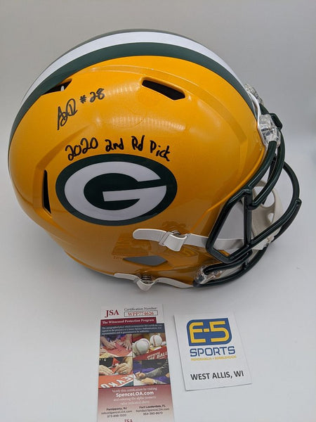 AJ Dillon Packers Signed Autographed Full Size Speed Replica Helmet JSA