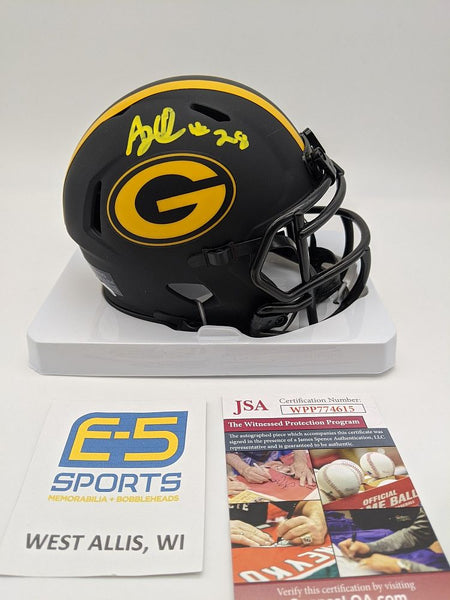 AJ Dillon Packers Signed Autographed Mini Eclipse Speed Helmet JSA