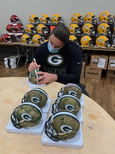 David Bakhtiari Packers Signed Autographed Mini Speed Helmet BECKETT