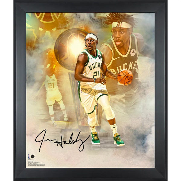Jrue Holiday Milwaukee Bucks Fanatics Authentic Autographed Hunter Green  Nike Swingman Jersey with ''Bucks in 6'' Inscription